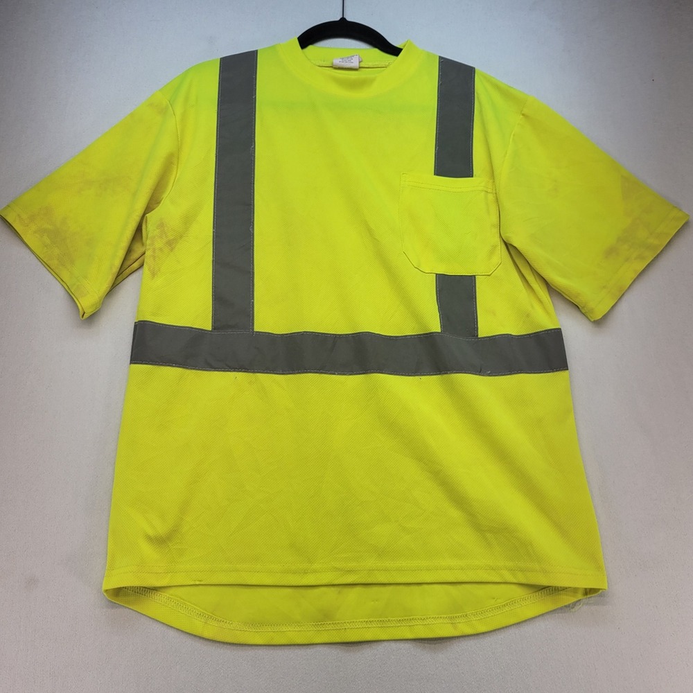 Forester Safety Shirt Men M Yellow Reflective Class 2 Type R High Visibility